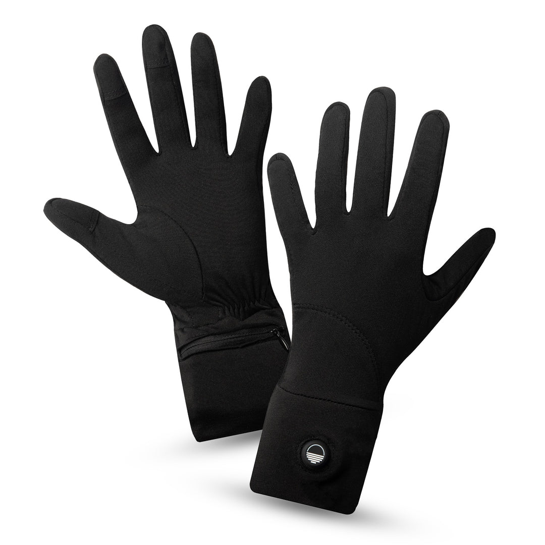 Pair of black Toasty Touch gloves on a white background